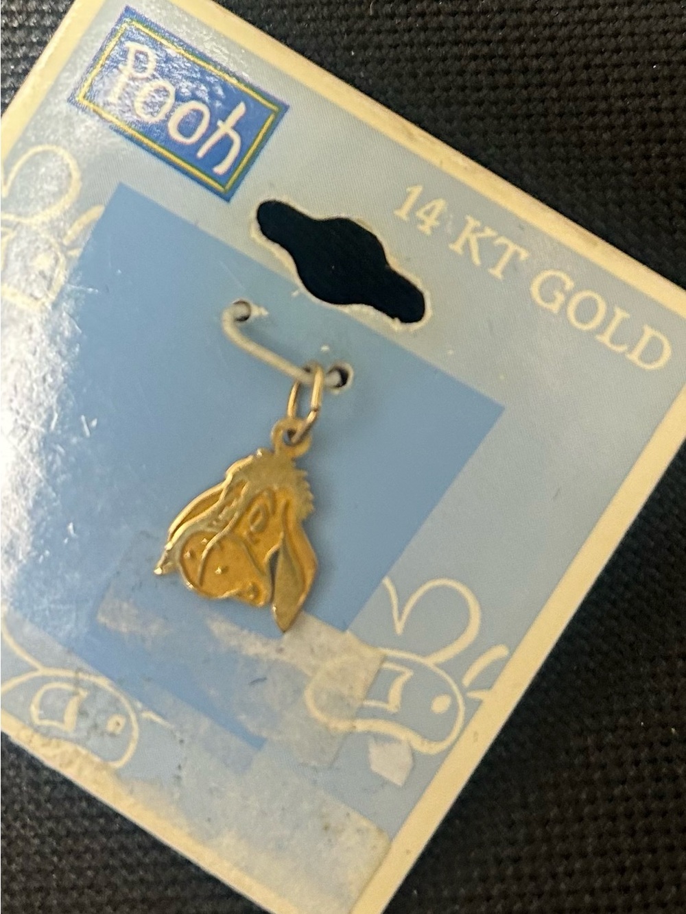 Disney Gold Eeyore Dangle Charm